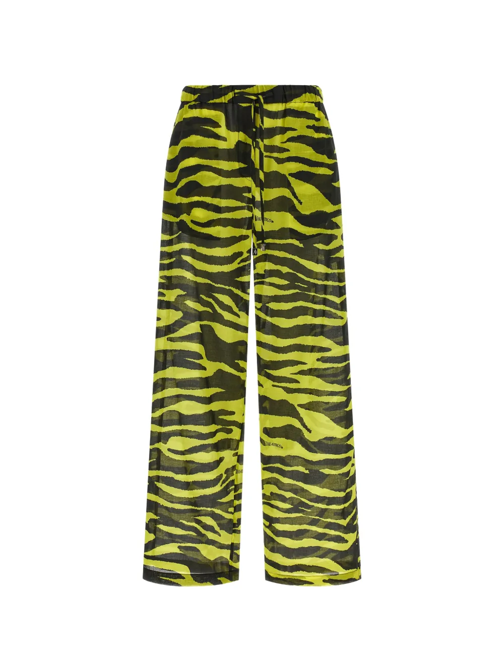 The Attico Il Primo Bagno animal-print cotton trousers - Gelb