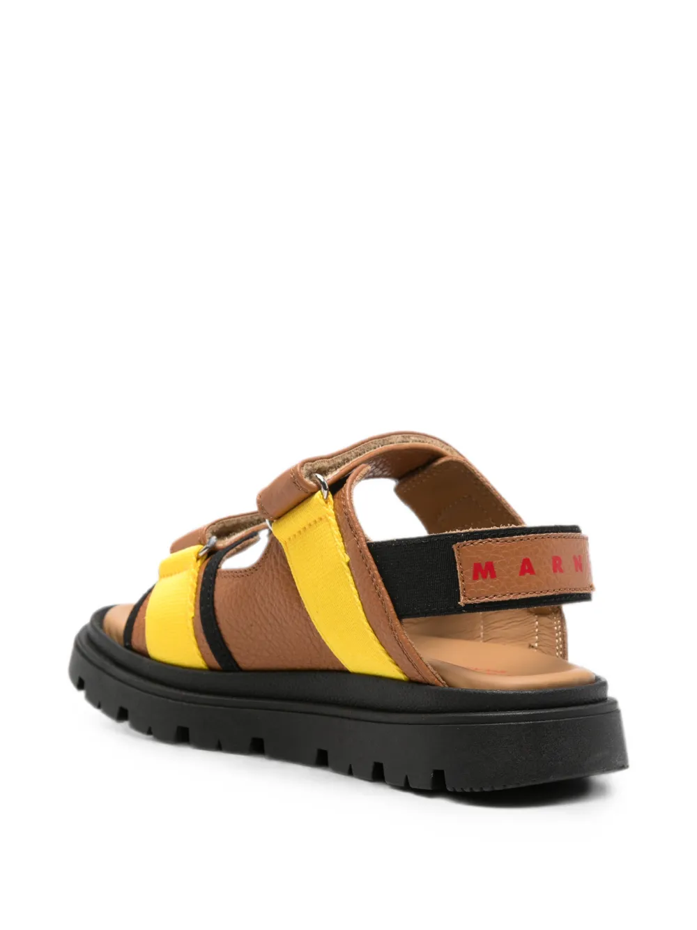 Marni Kids touch-strap leather sandals Bruin