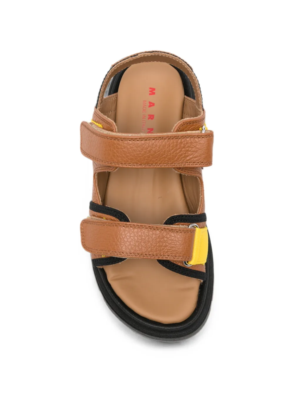 Marni Kids touch-strap leather sandals Bruin