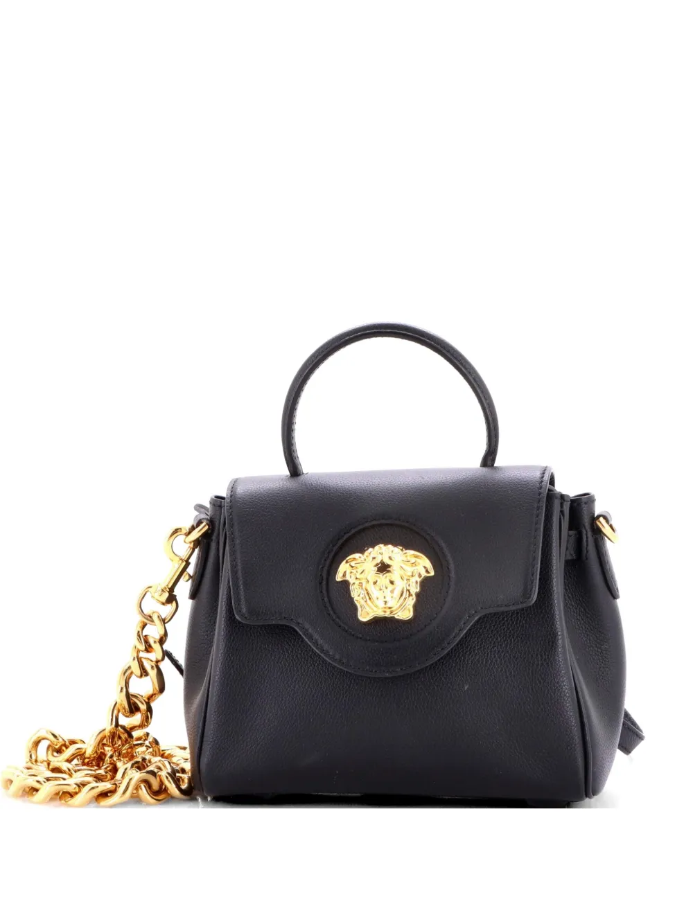 Versace Pre-Owned La Medusa Top Handle Bag Leather Small satchel - Schwarz