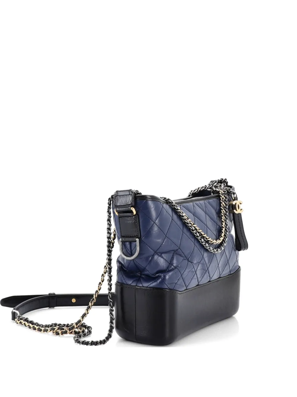 CHANEL Pre-Owned Borsa passepartout Gabrielle media in pelle di vitello trapuntata - Blu