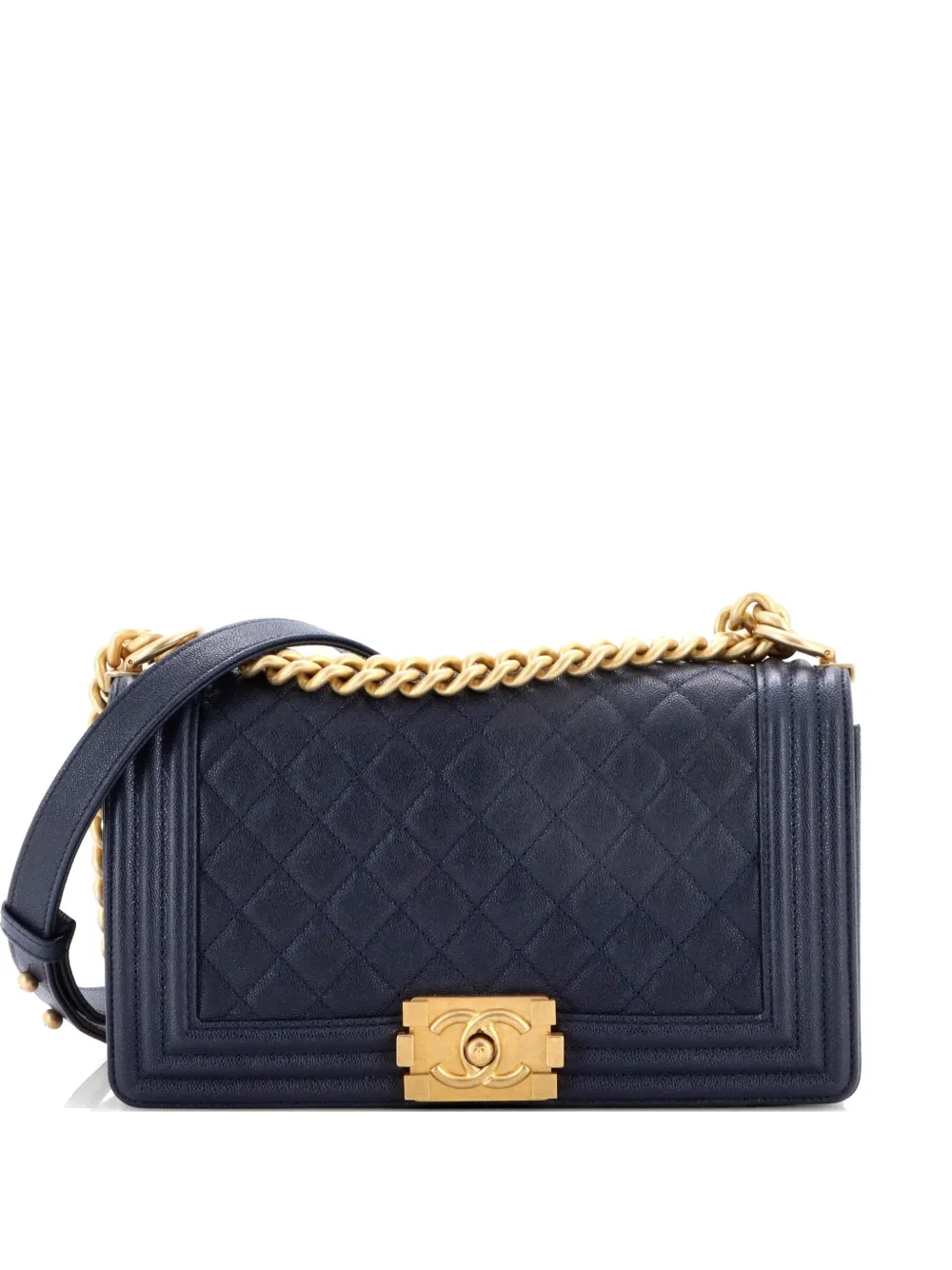 CHANEL Pre-Owned Borsa a tracolla Boy Flap media - Blu