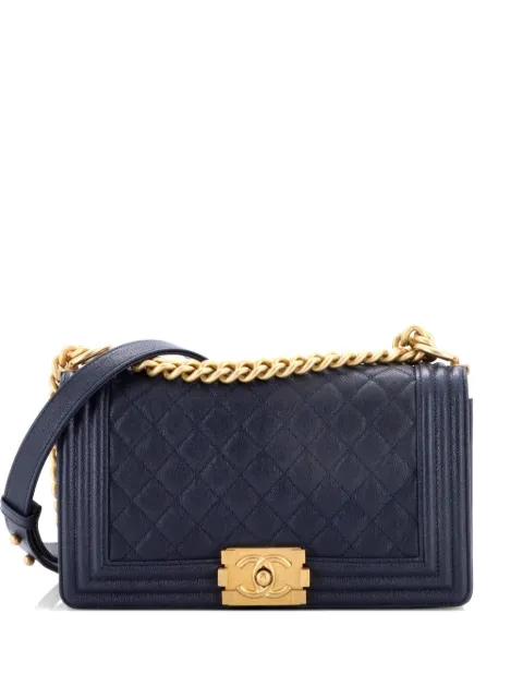 CHANEL Pre-Owned Boy Flap Bag Quilted Caviar Old Medium crossbody bag