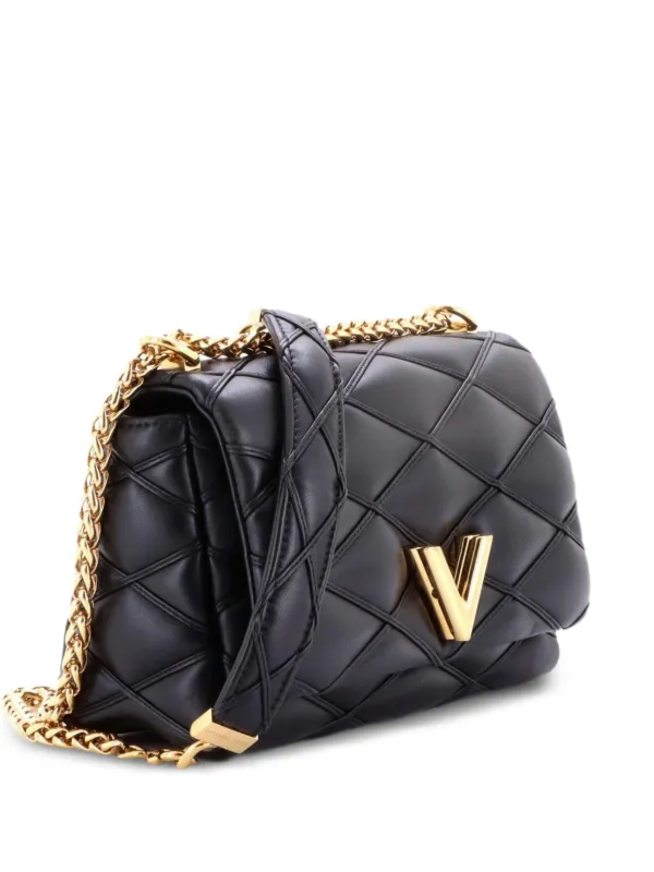Louis Vuitton Pre-owned Pico GO-14 Handbag Malletage Leather MM Shoulder Bag in Black