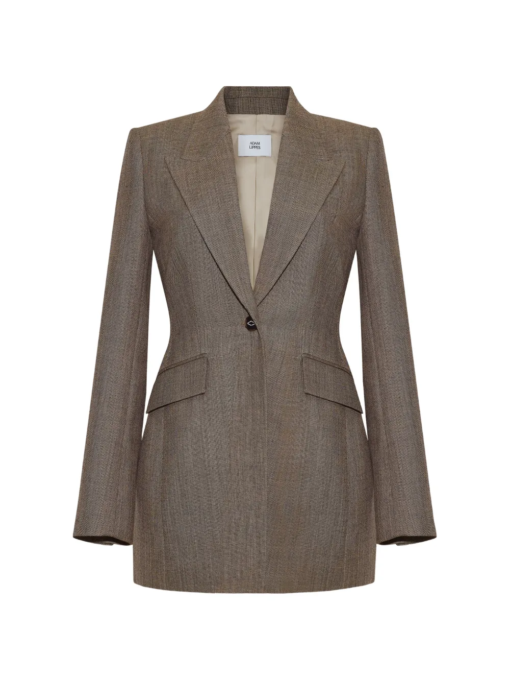 Adam Lippes Beaumont peak-lapel blazer - Marrone