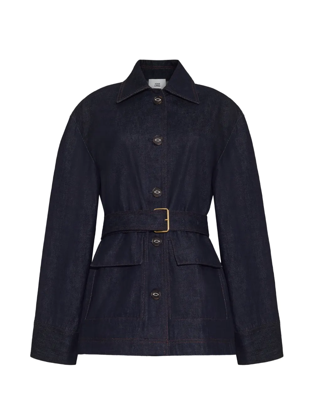 Adam Lippes Brixson belted denim jacket - Blau