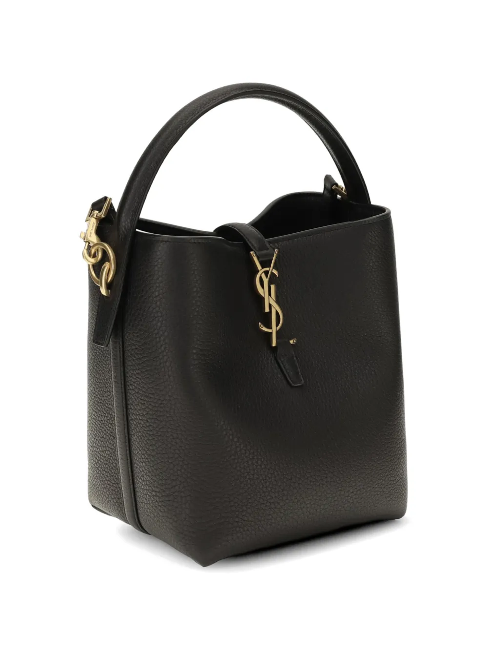 Saint Laurent Le 37 leren bucket-tas Zwart