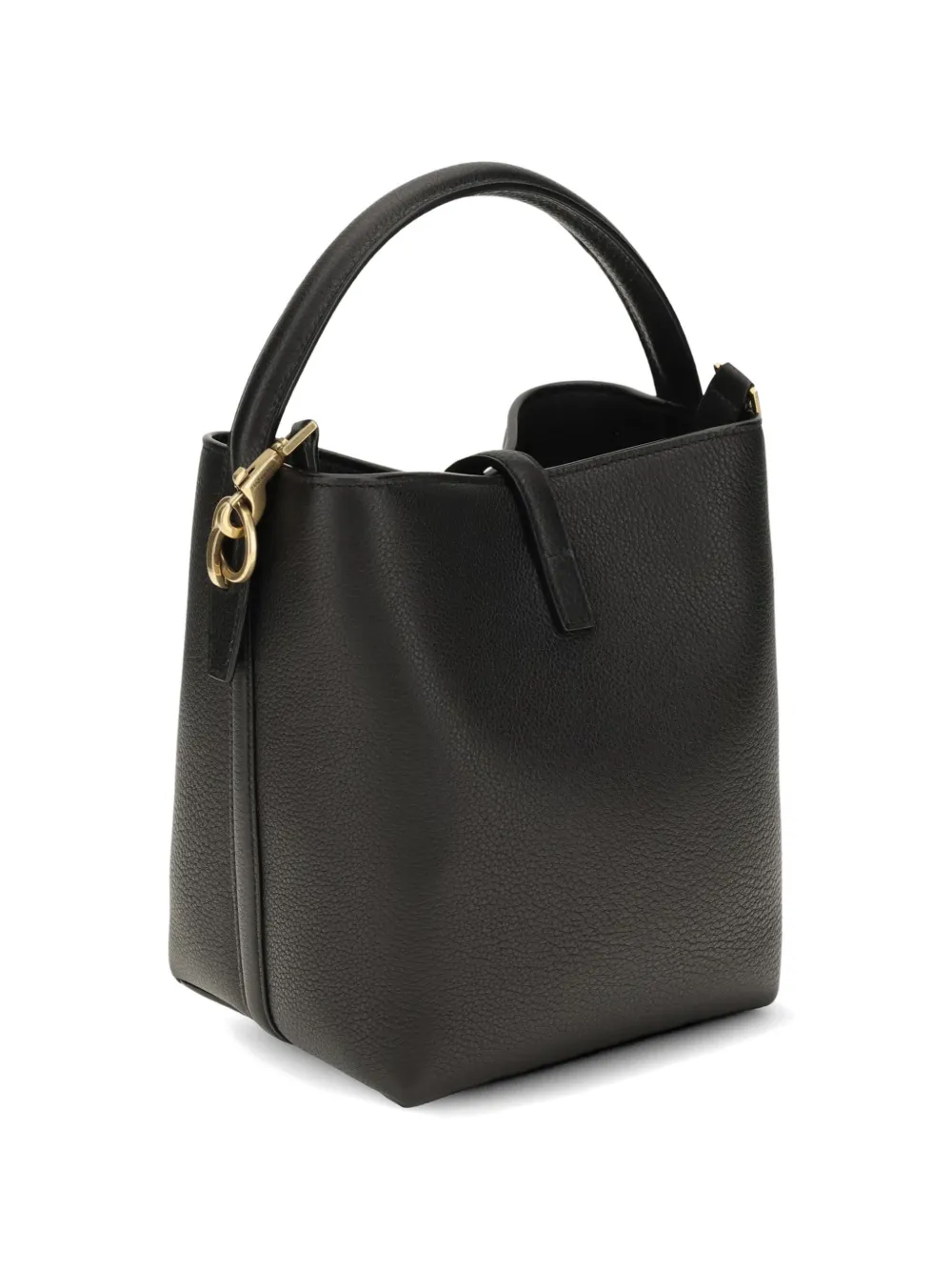 Saint Laurent Le 37 leren bucket-tas Zwart