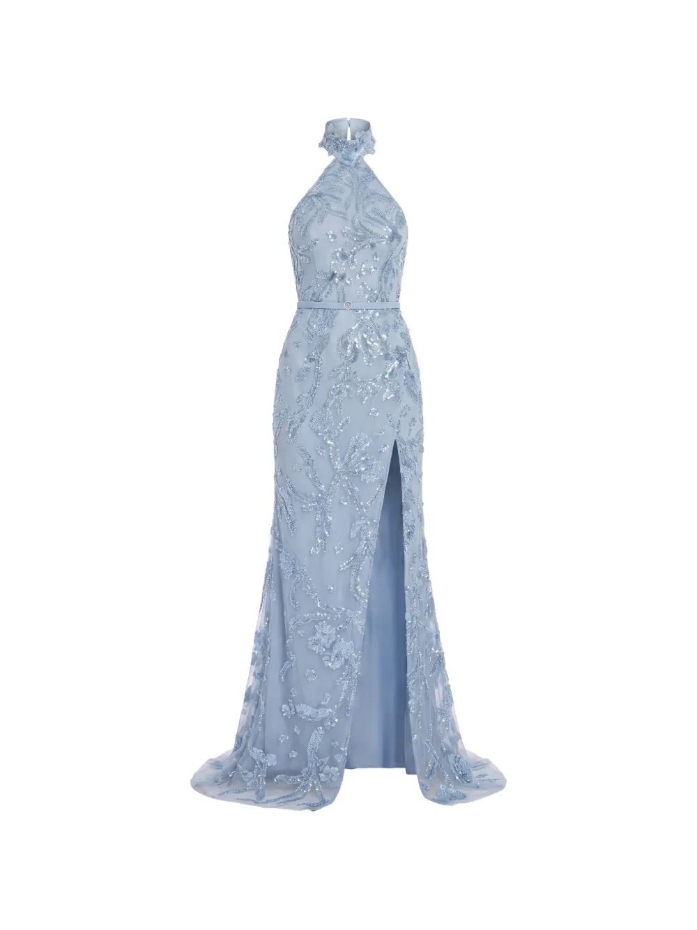 Saiid Kobeisy sequin-embroidered halterneck maxi dress - Blu