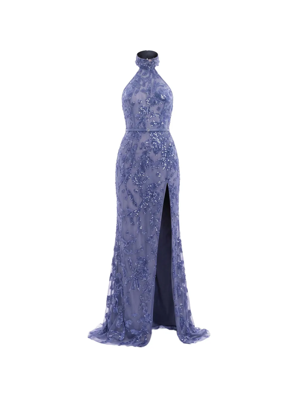 Saiid Kobeisy halter-neck sequin-embroidered maxi dress - Viola