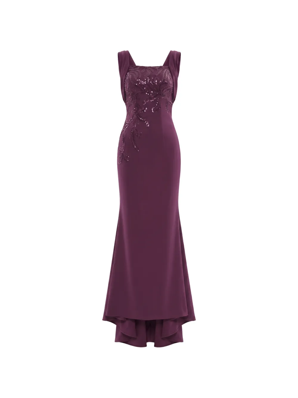 Saiid Kobeisy sequin-embellished draped-back maxi dress - Viola
