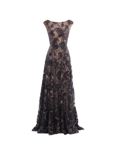 Saiid Kobeisy sequin-embroidered tulle maxi dress