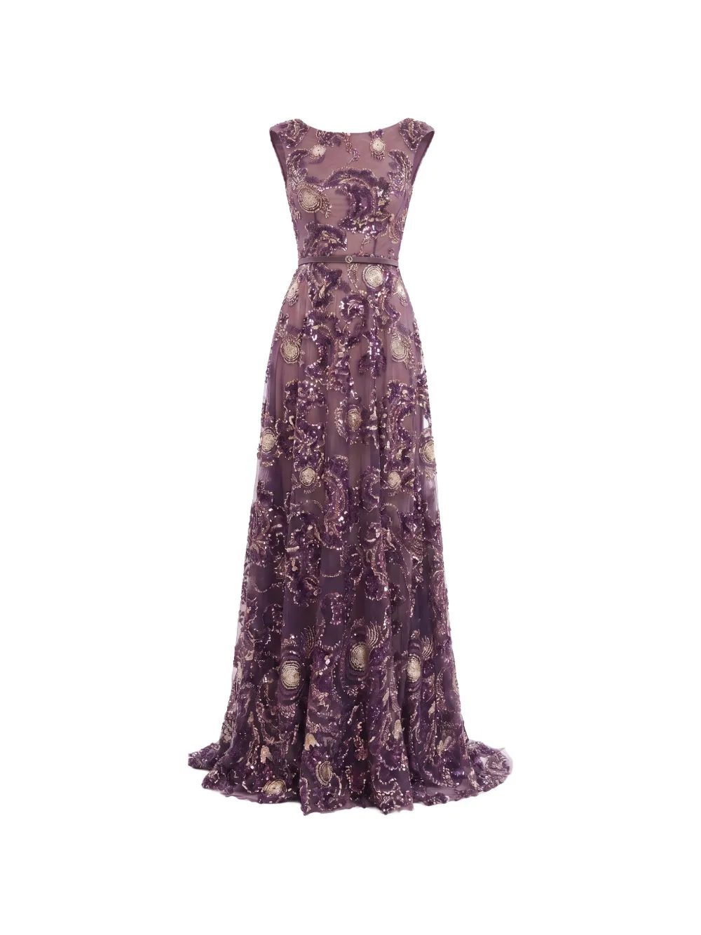 Saiid Kobeisy sequin-embellished embroidered tulle maxi dress - Viola