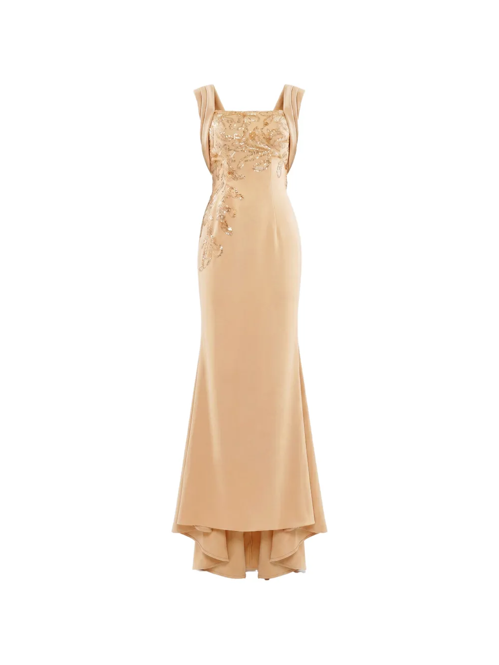 Saiid Kobeisy sequin-embellished draped maxi dress - Toni neutri