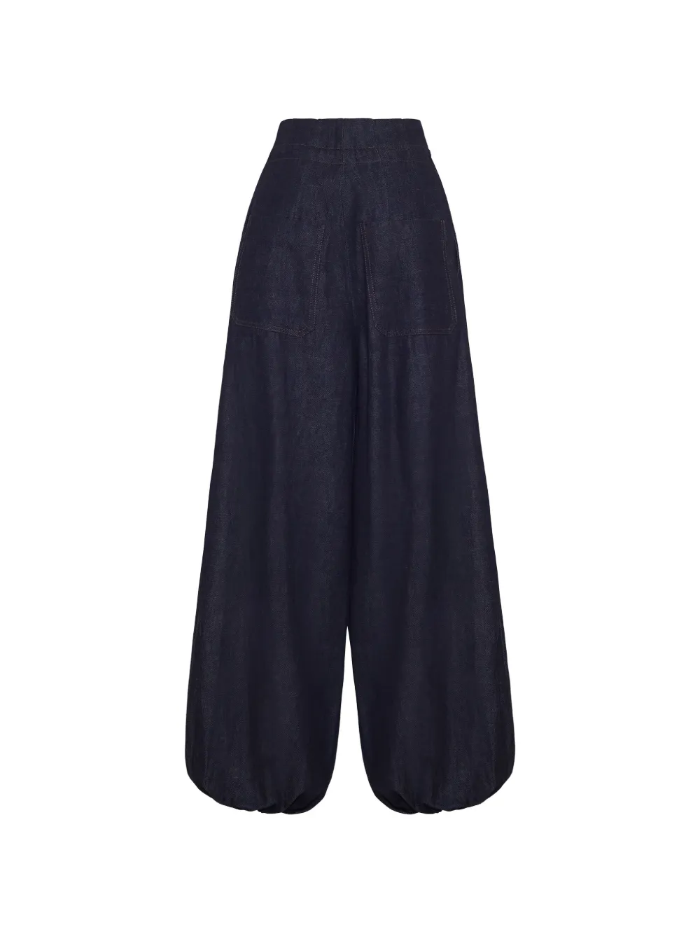 Adam Lippes Kaito jeans met striksluiting en wijde pijpen Blauw
