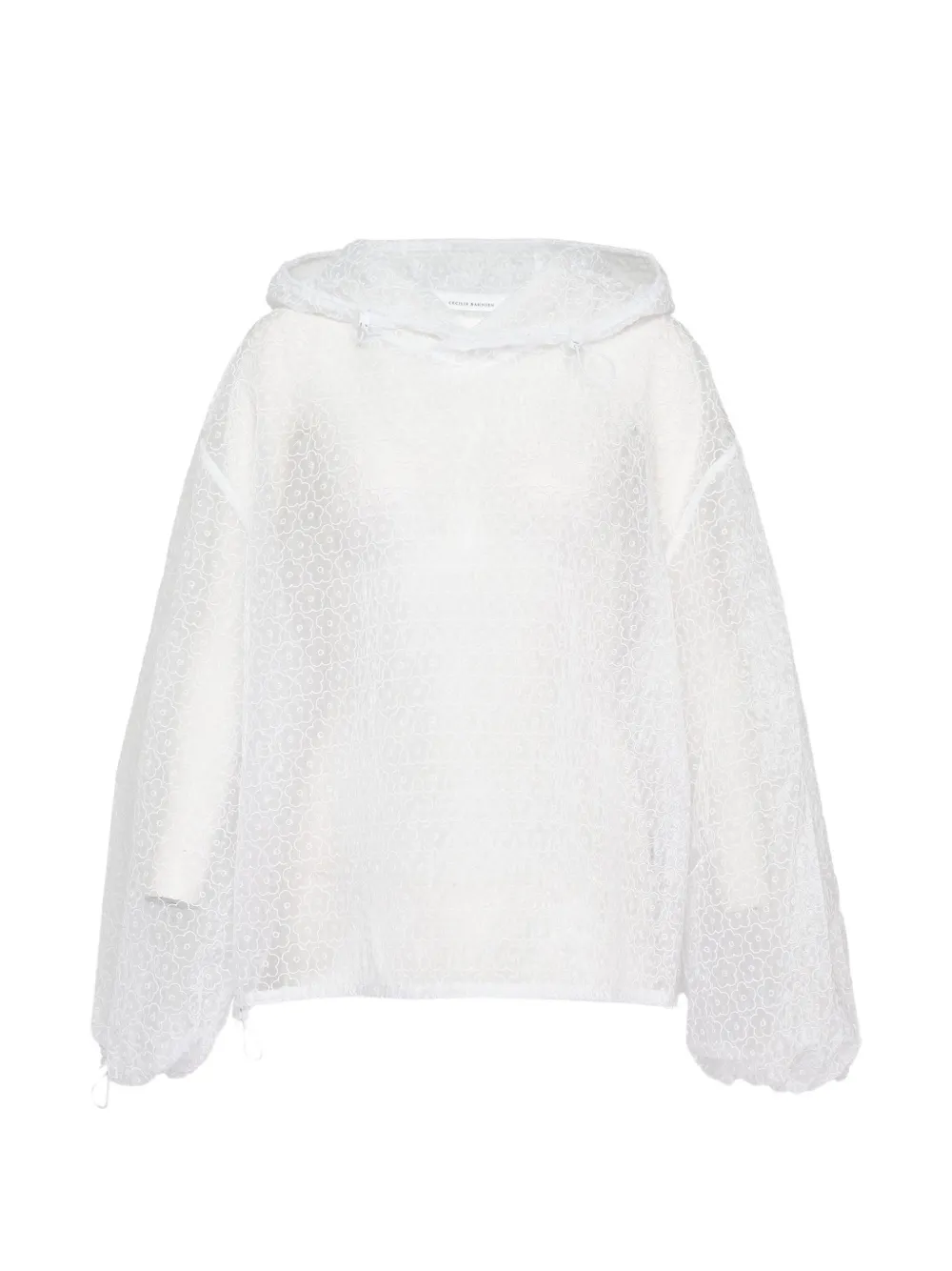 Cecilie Bahnsen Shila Windflower floral-embroidered hoodie - White