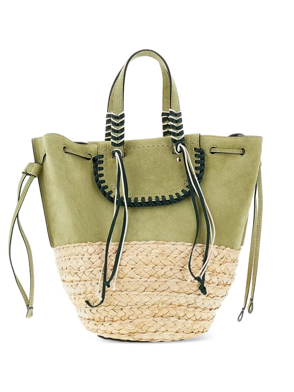 CUBA LAB Bolero panelled bucket bag - Verde