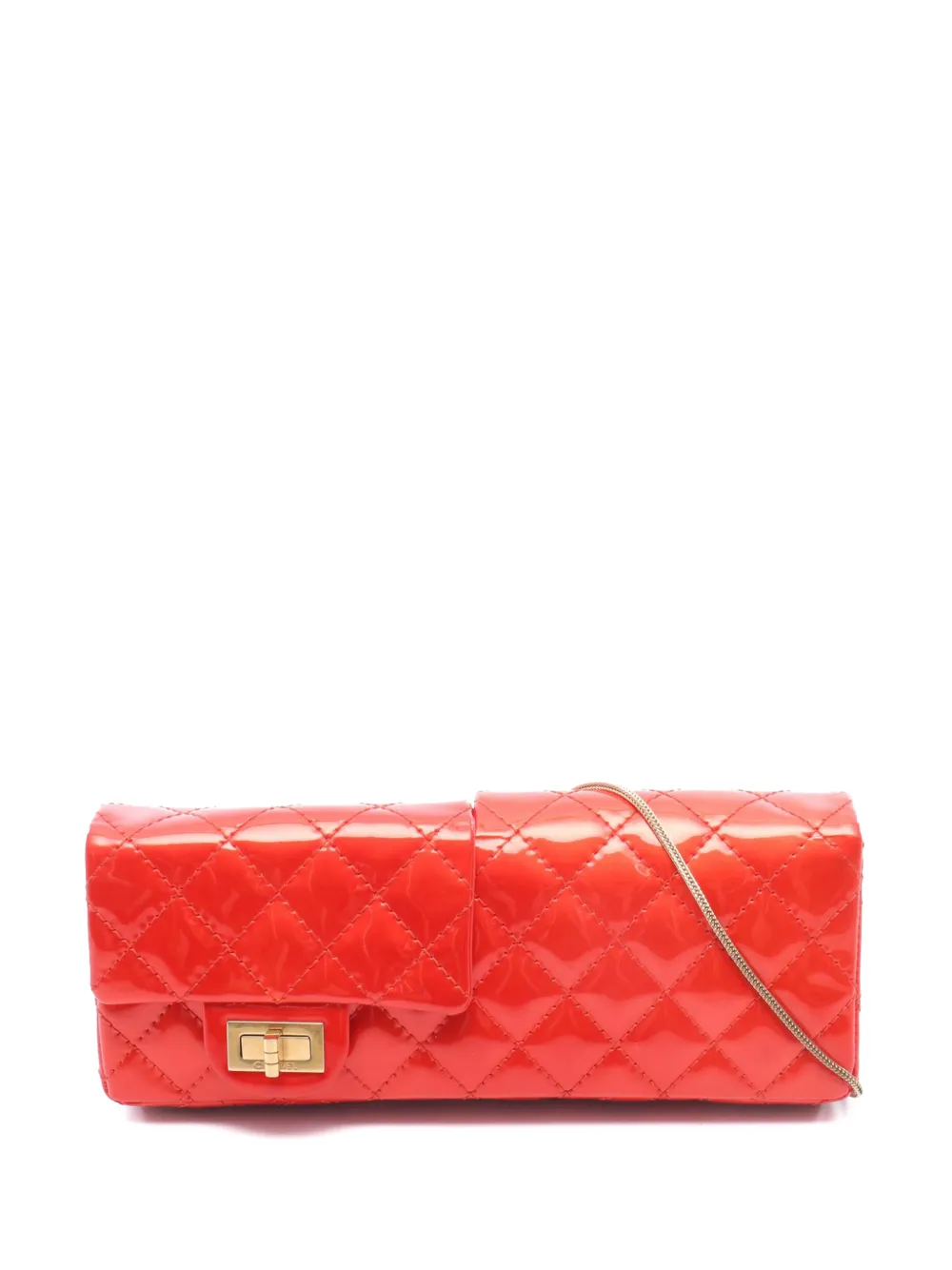 CHANEL Pre-Owned 2008-2009 Quilted Patent Reissue 2.55 Reversible Chain Flap 225 shoulder bag - Rosso