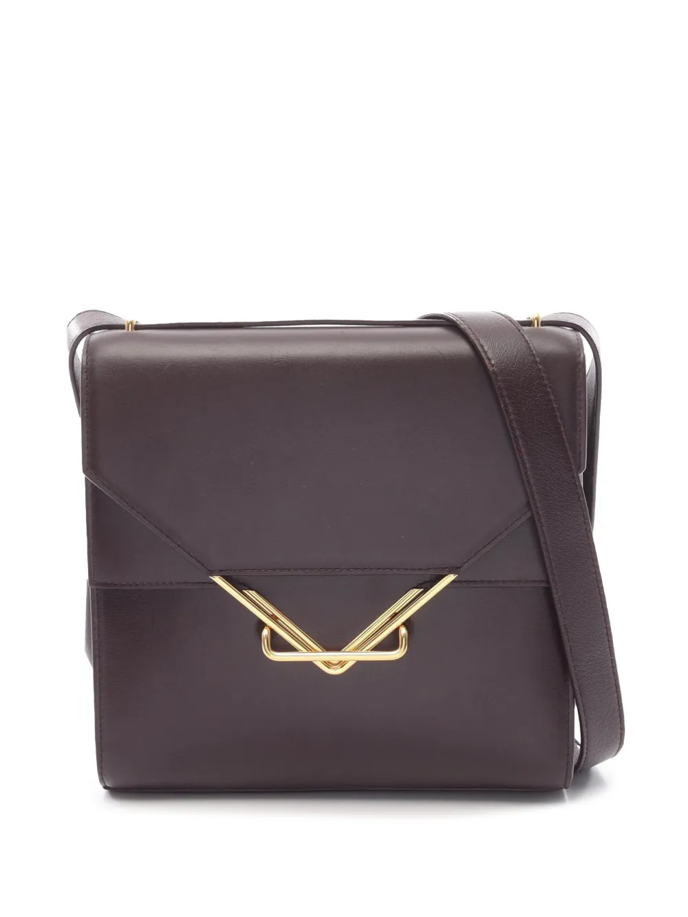 Bottega Veneta Pre-Owned 2012-2026 Leather The Clip shoulder bag - Rot