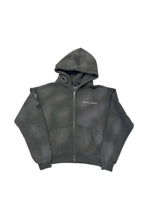 Thirteen Studios logo-print zip-up hoodie