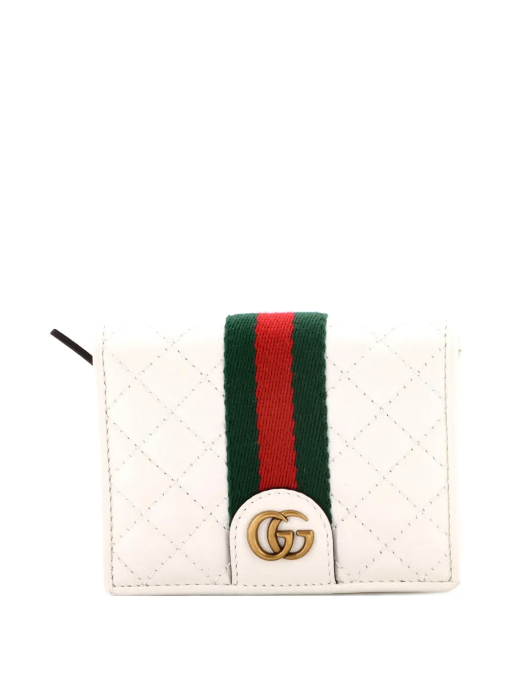 Gucci Pre-Owned Ophidia Card Case Wallet Quilted Leather small wallets - Weiß