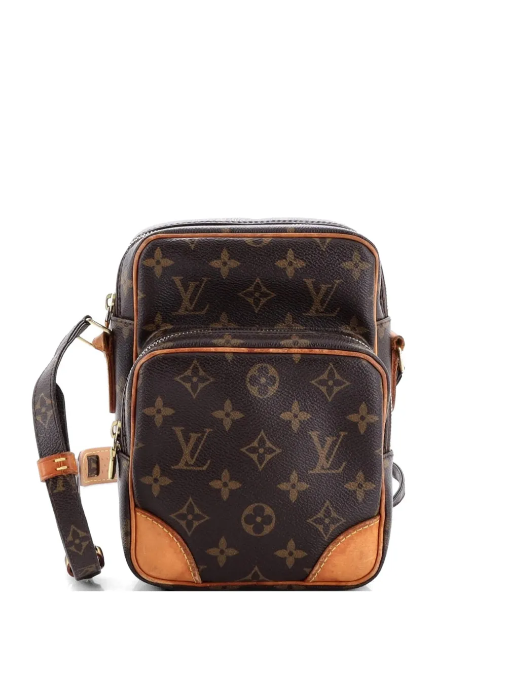 Louis Vuitton Pre-Owned Borsa a tracolla Amazone mini in tela con monogramma - Marrone