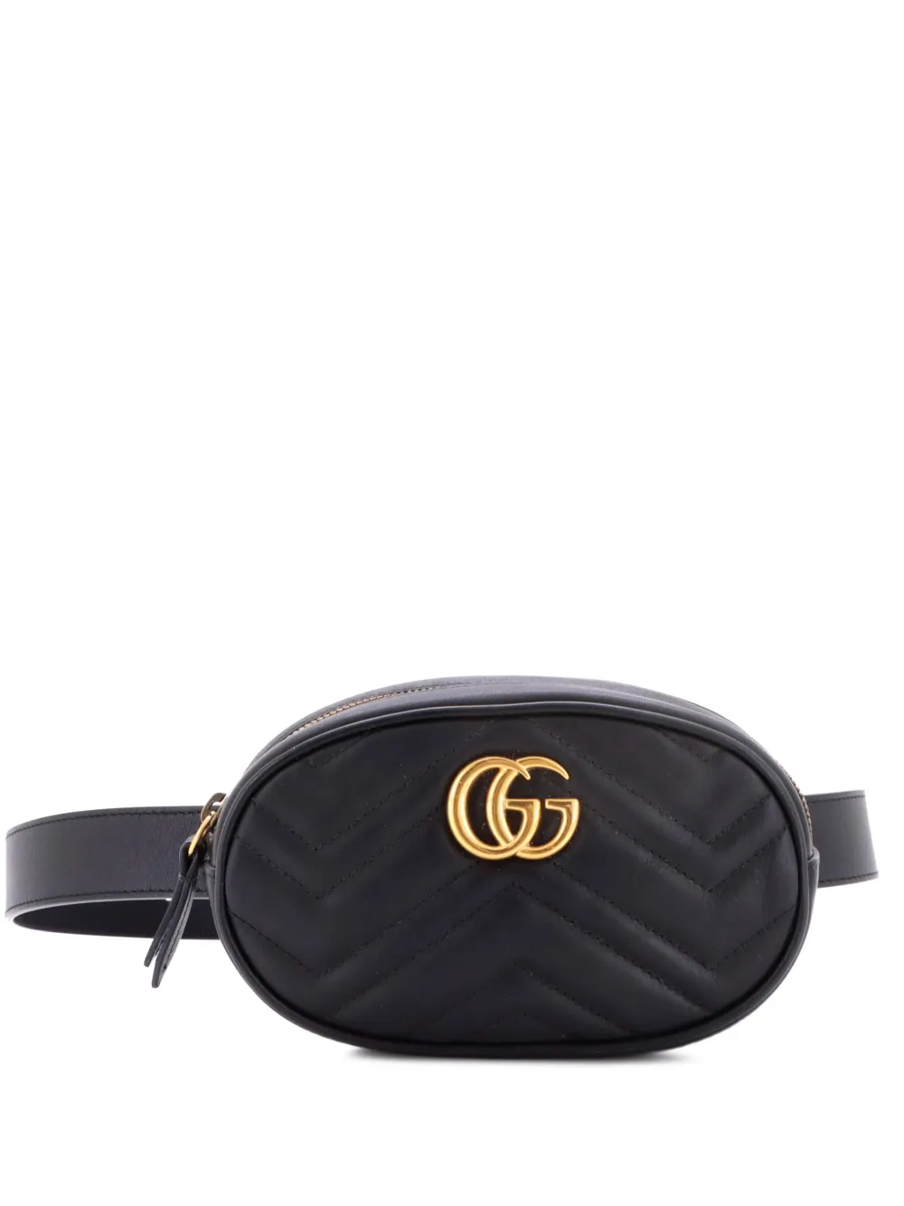 Gucci Pre-Owned sac banane matelassé GG Marmont en cuir matelassé - Noir