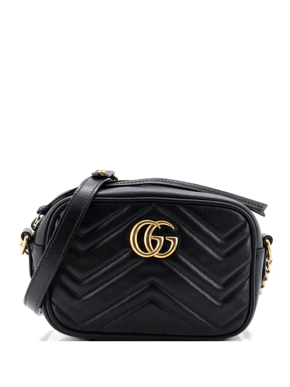 Gucci Pre-Owned GG Marmont Shoulder Bag Matelasse Leather Mini crossbody bag - Schwarz