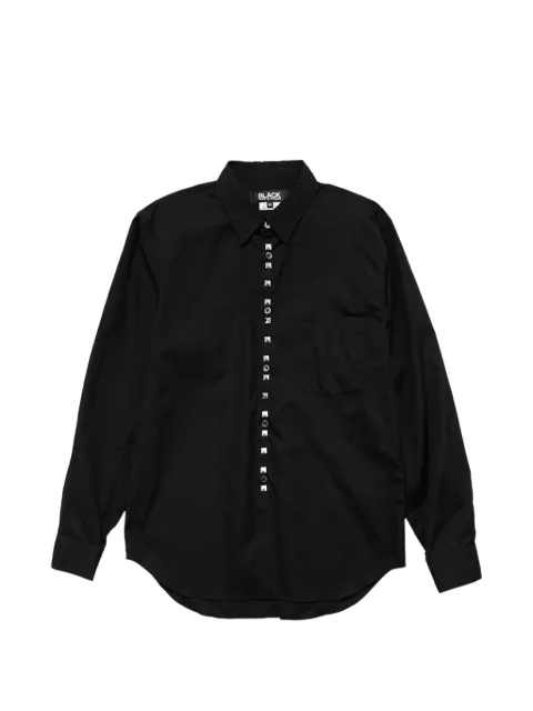 Black Comme Des Garçons studded poplin shirt