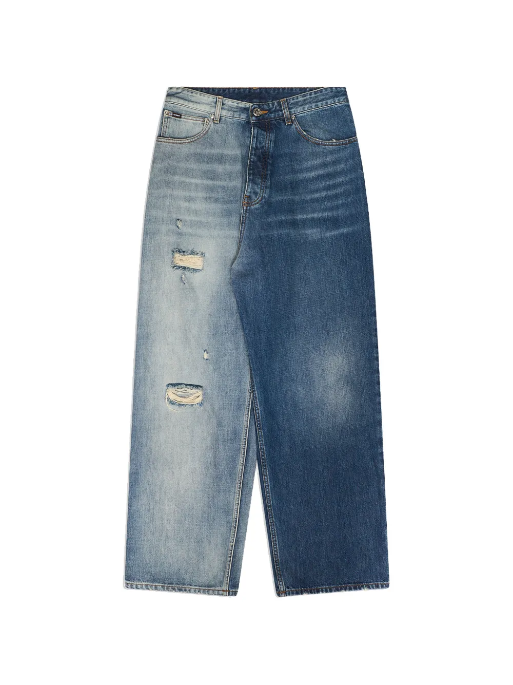 VETEMENTS degrade-effect distressed jeans - Blu