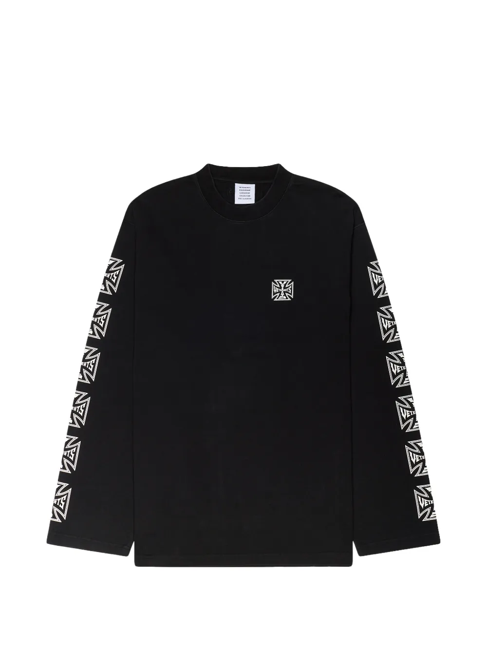 VETEMENTS Biker Cross long-sleeve T-shirt - Nero