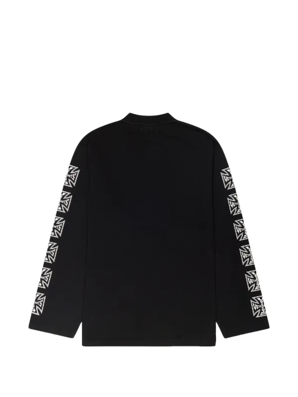 Vetements ロンT VETEMENTS Biker Cross long-sleeve T-shirt | Black | FARFETCH