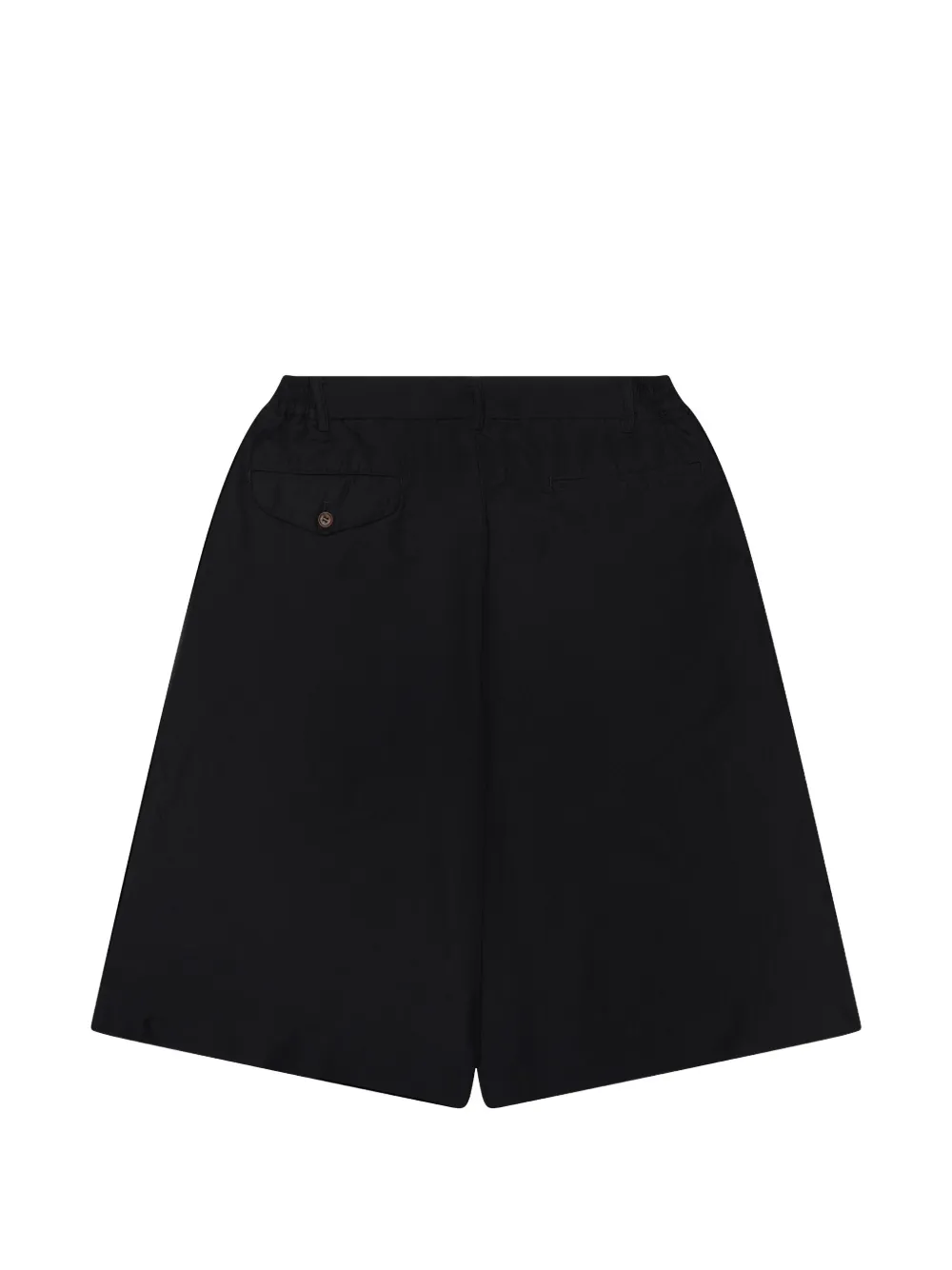 Comme des Garçons Homme Gekreukte shorts met wijde pijpen Zwart