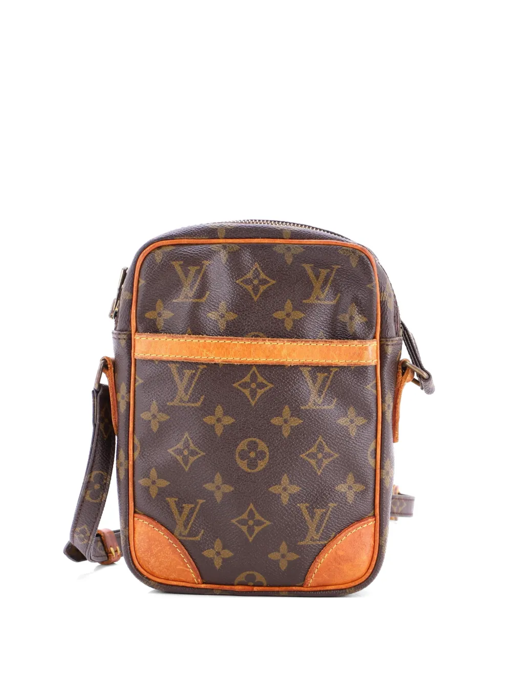 Louis Vuitton Pre-Owned Borsa a mano Danube in tela con monogramma e tracolla - Marrone