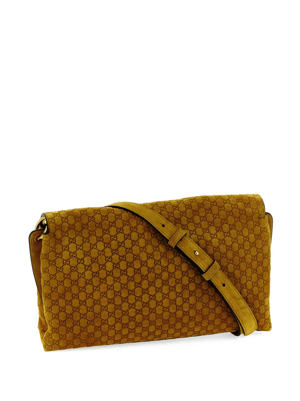 Gucci medium GG embossed leather shoulder bag - Brown