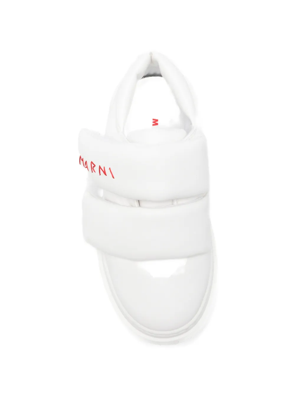 Marni Kids touch-strap logo-embroidered sneakers Wit