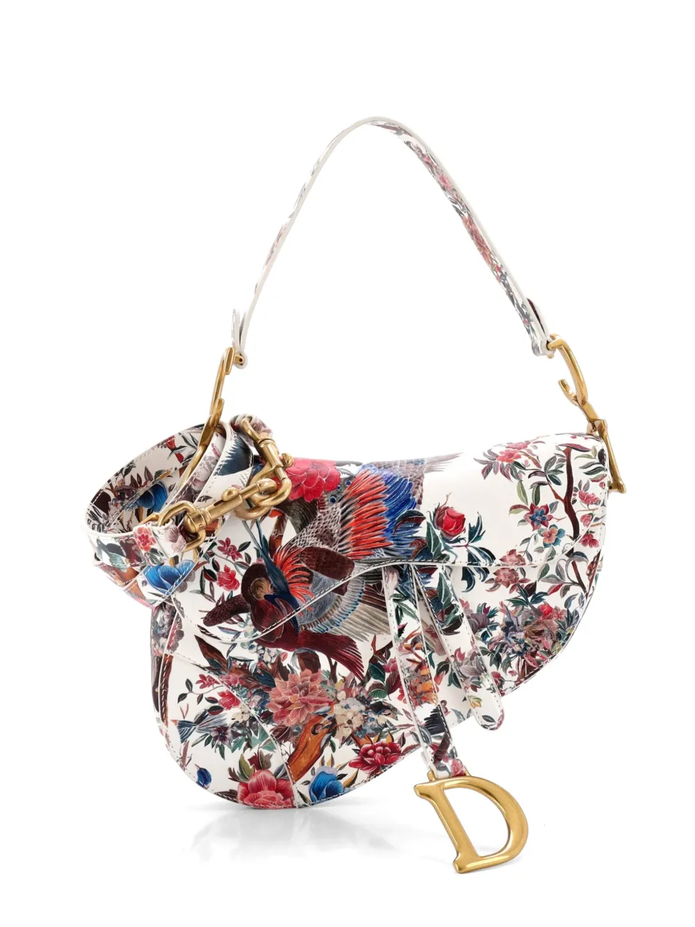 Christian Dior Pre-Owned Saddle Handbag with Strap Printed Leather Medium shoulder bag - Multicolore