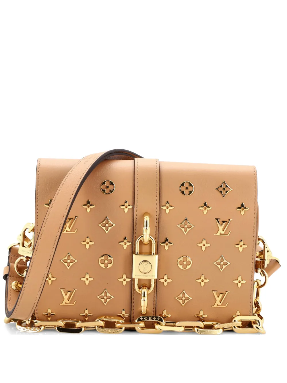 Louis Vuitton Pre-Owned Rendez-Vous Monogram Metal Calfskin shoulder bag - Nude
