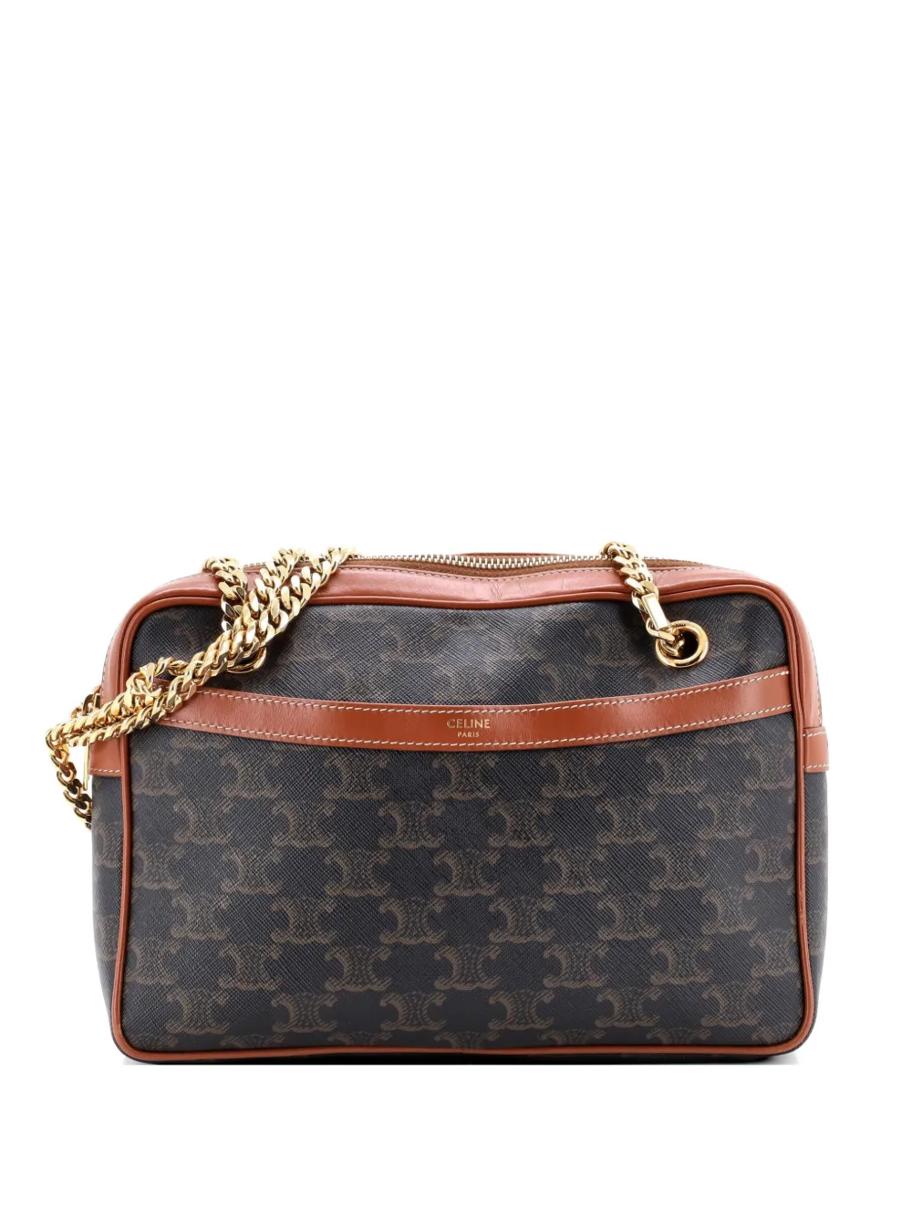 Celine Pre-Owned Borsa a spalla Patapans Triomphe piccola - Marrone