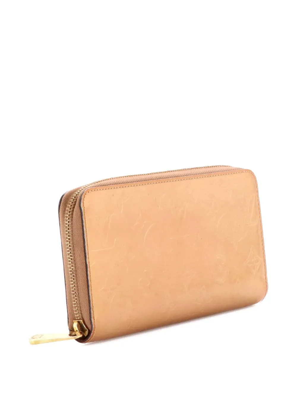 Louis Vuitton Pre-Owned Kleines Limited Edition Valentine Floral Portemonnaie aus Vernis-Leder mit Monogramm und Reißverschluss - Gold