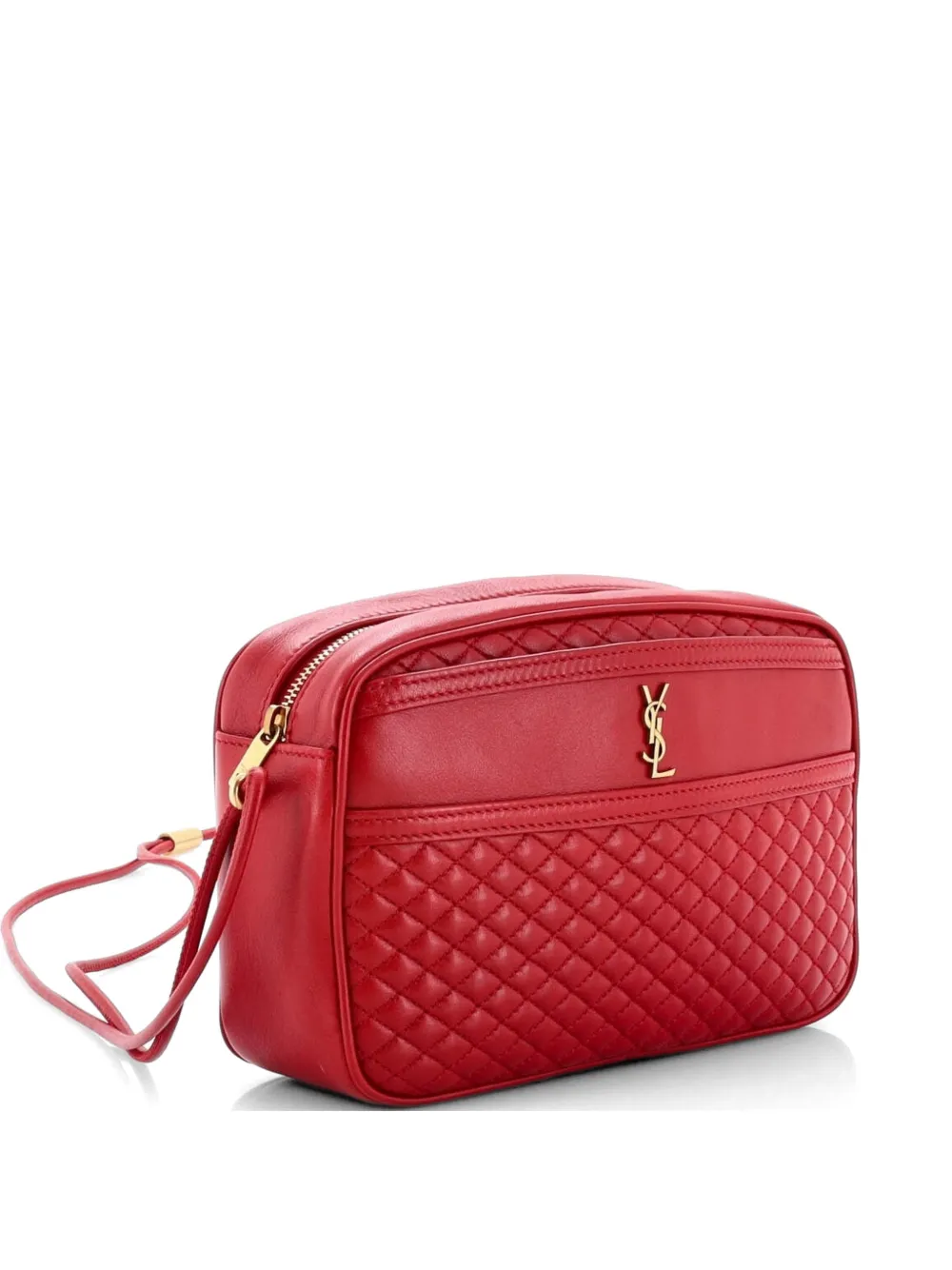 Saint Laurent Pre-Owned Victoire Camera Bag Quilted Leather crossbody bag - Rosso