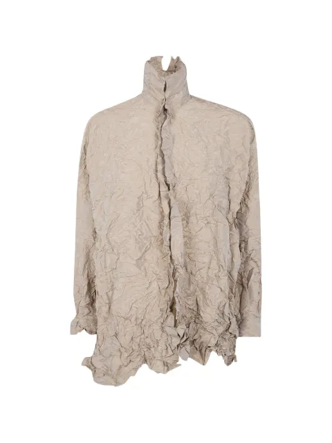 Daniela Gregis crinkled-finish ruffled shirt
