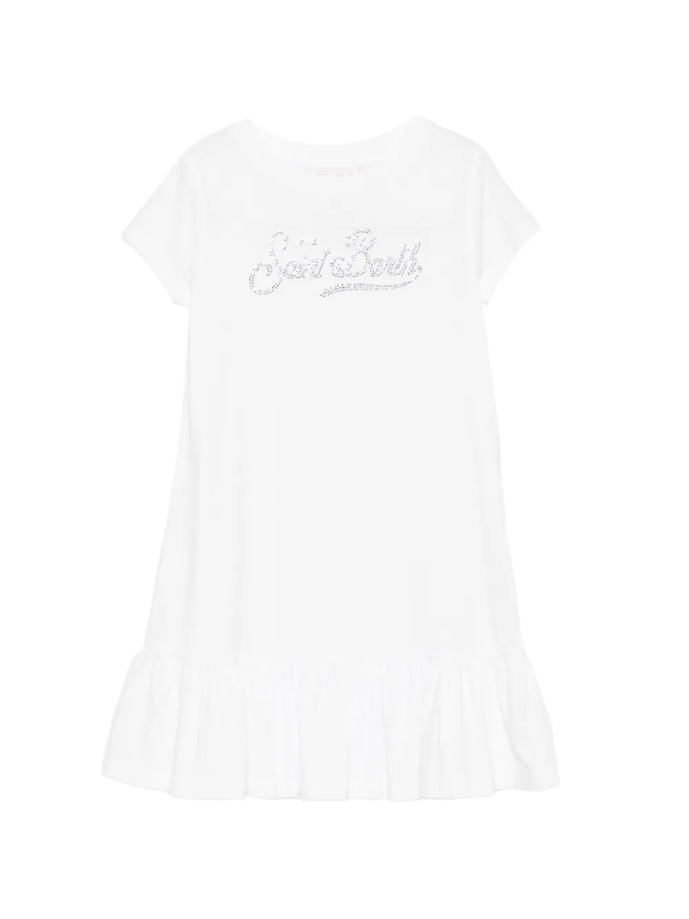 MC2 Saint Barth Kids robe Abbey à volants - Blanc MC2 Saint Barth Kids robe Abbey à volants - Blanc