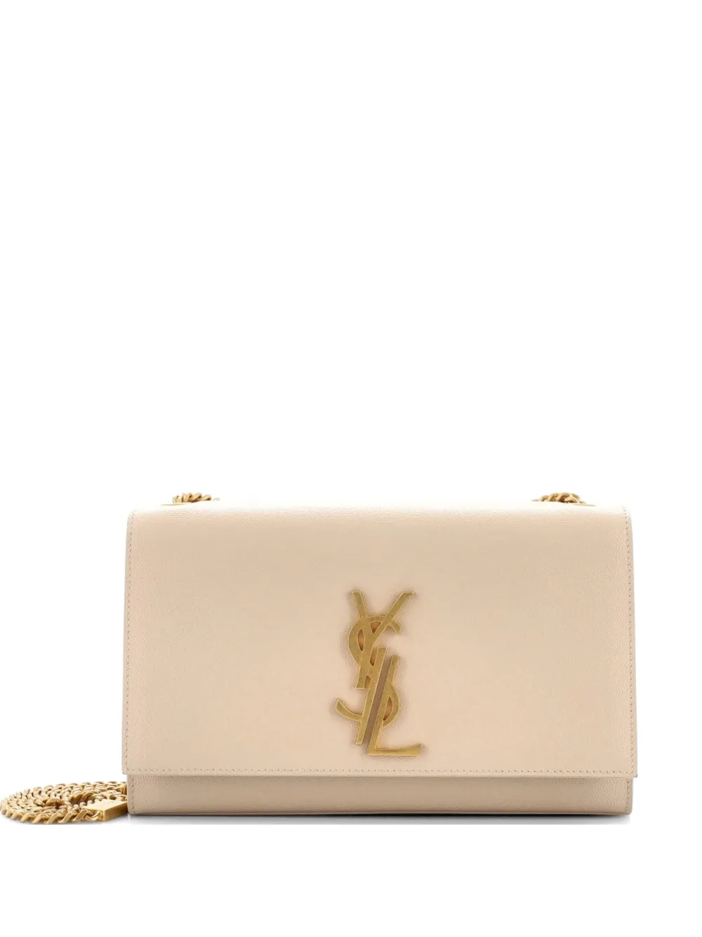 Saint Laurent Pre-Owned Classic Monogram Grainy Leather Medium crossbody bag - Toni neutri