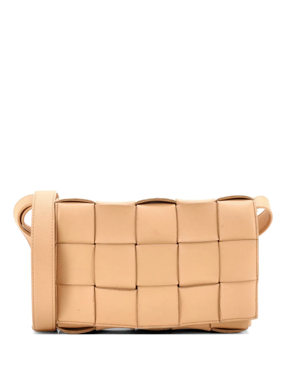 Bottega Veneta Pre-Owned Borsa a tracolla Cassette piccola in pelle con motivo Maxi Intrecciato - Toni neutri