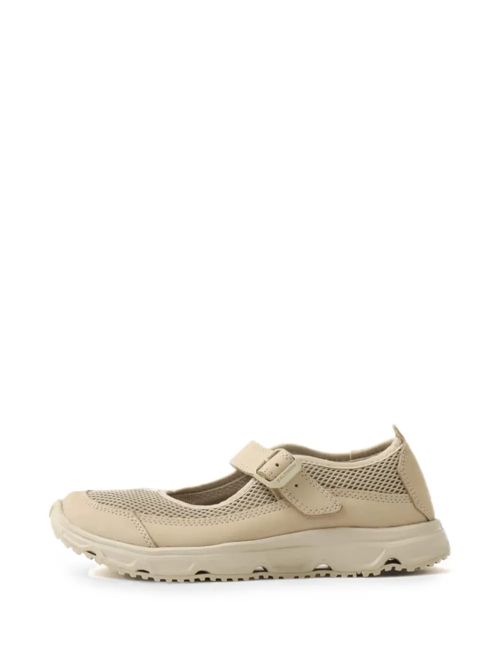 Salomon mesh-panelled buckle-strap sneakers Beige