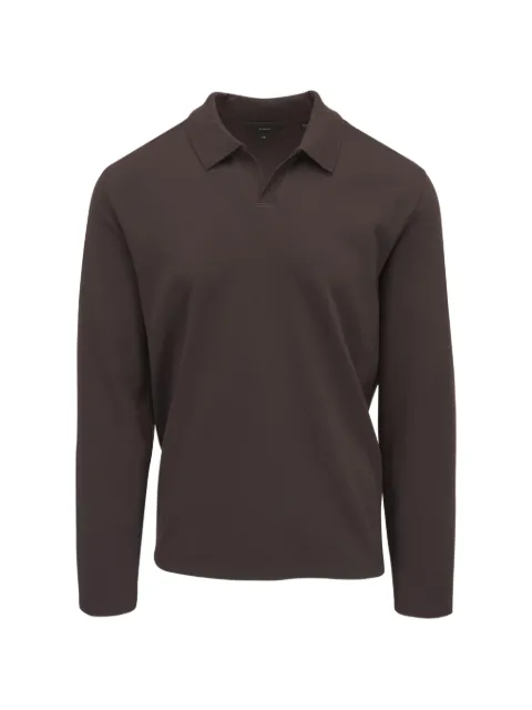 Vince collared open-placket sweater