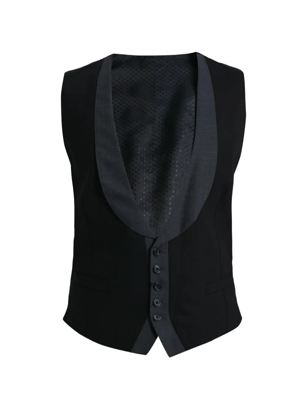 Dolce & Gabbana V-neck button-up waistcoat - Nero