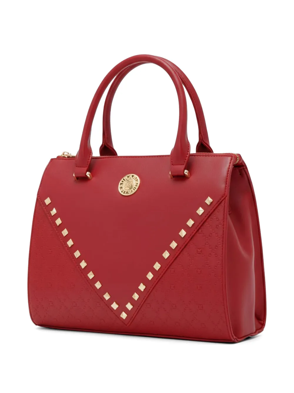 Laura Biagiotti Bradenton 1 shopper met studs en monogram-reliëf Rood