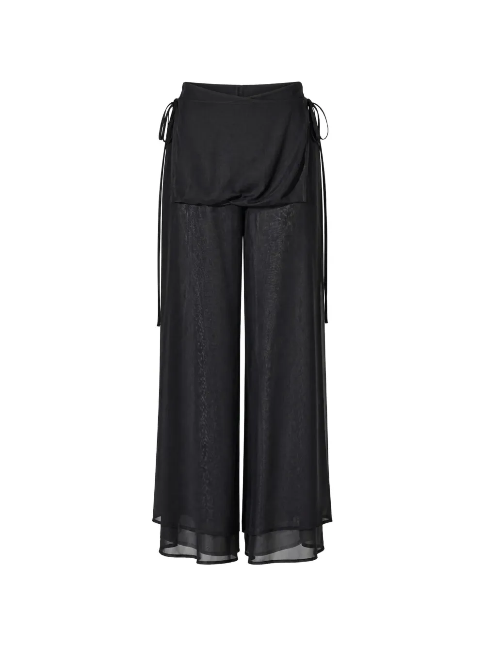 Eckhaus Latta layered side-tie trousers - Nero